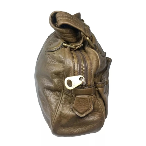 Marc Jacobs Soft Leather Satchel Handbag Olive Brown Small Handbag - Picture 7 of 14